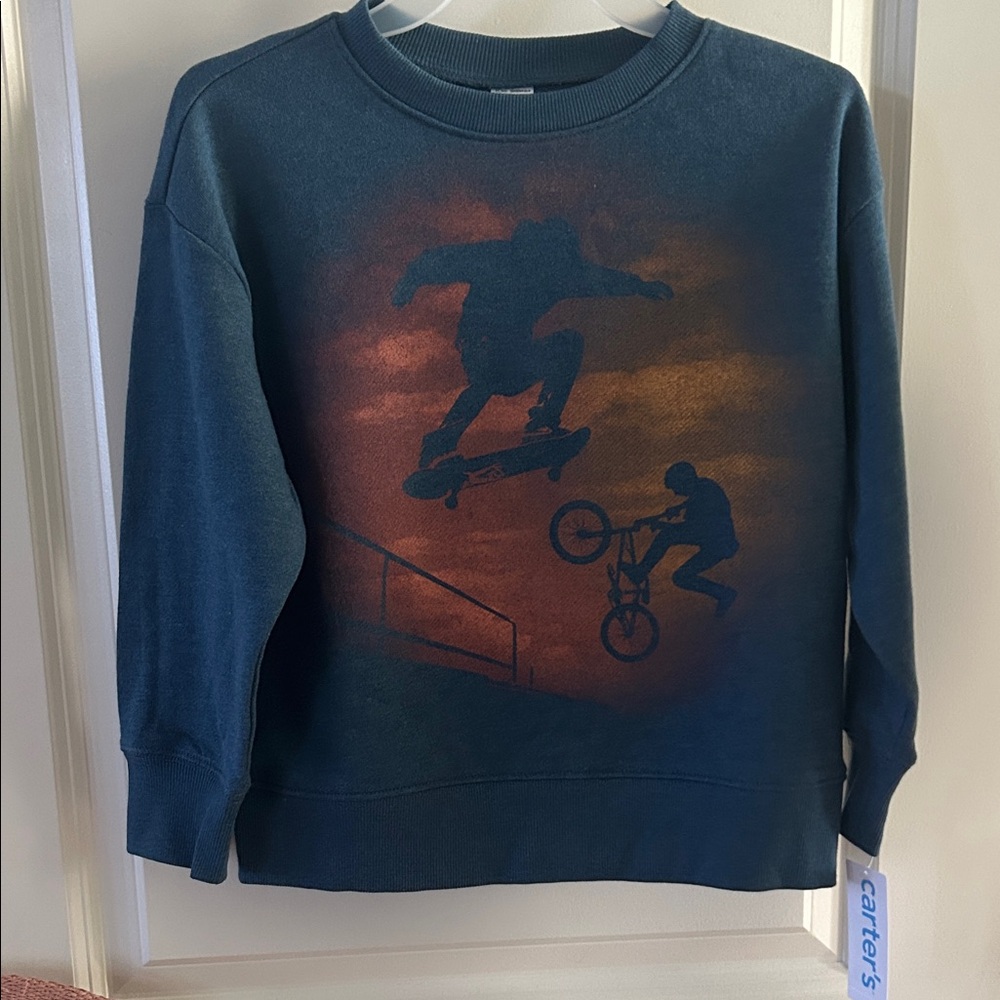 CARTERS Skate park Graphic Sweater Toddler Boy 5T NWT